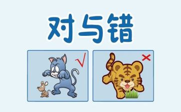 对与错教案及反思优秀5篇