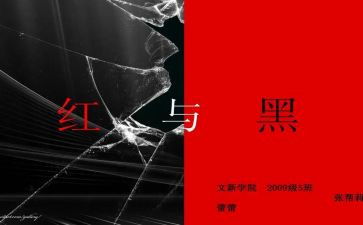 读《红与黑》读后感最新6篇
