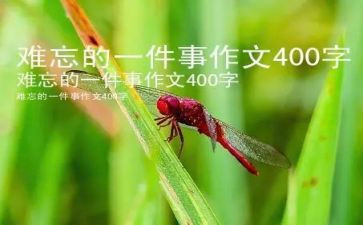 让我难忘的一件事作文参考7篇